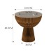 Portable Folding Kraft Paper Bouquet Table Side Corner Table Sofa Side Cabinet Nightstand Brown
